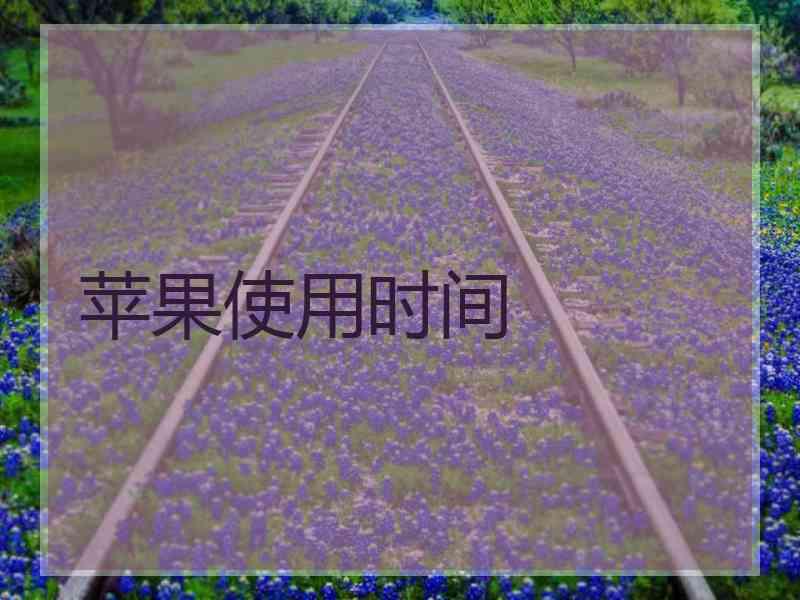 苹果使用时间