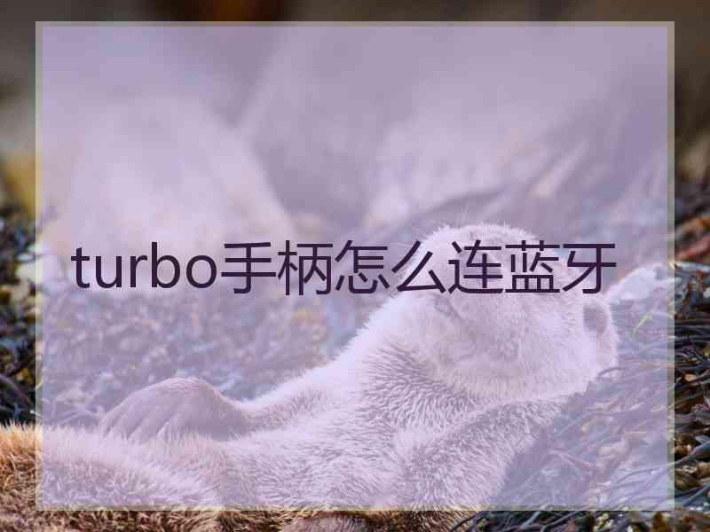 turbo手柄怎么连蓝牙