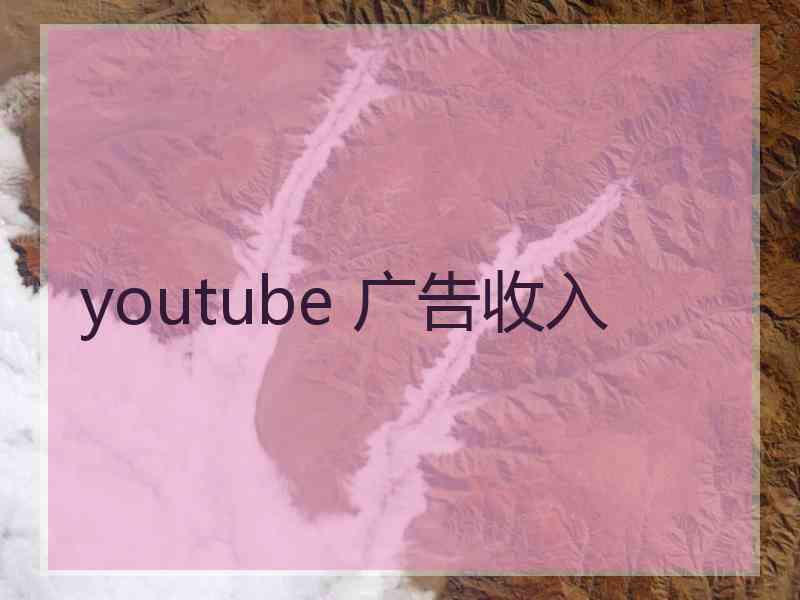 youtube 广告收入