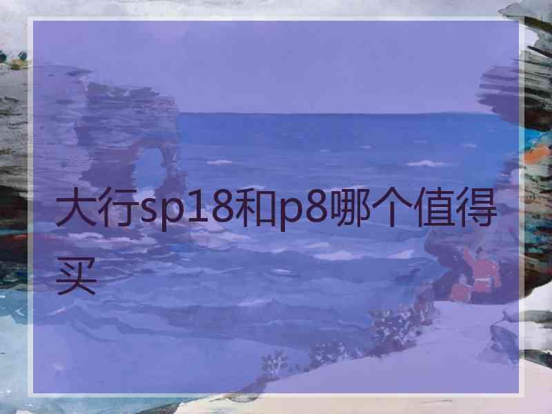 大行sp18和p8哪个值得买