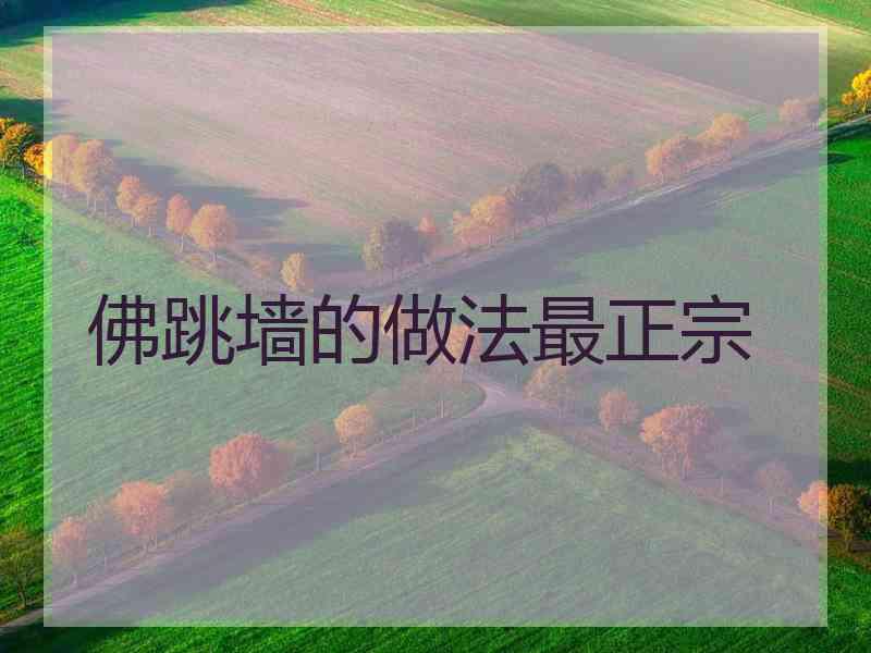 佛跳墙的做法最正宗