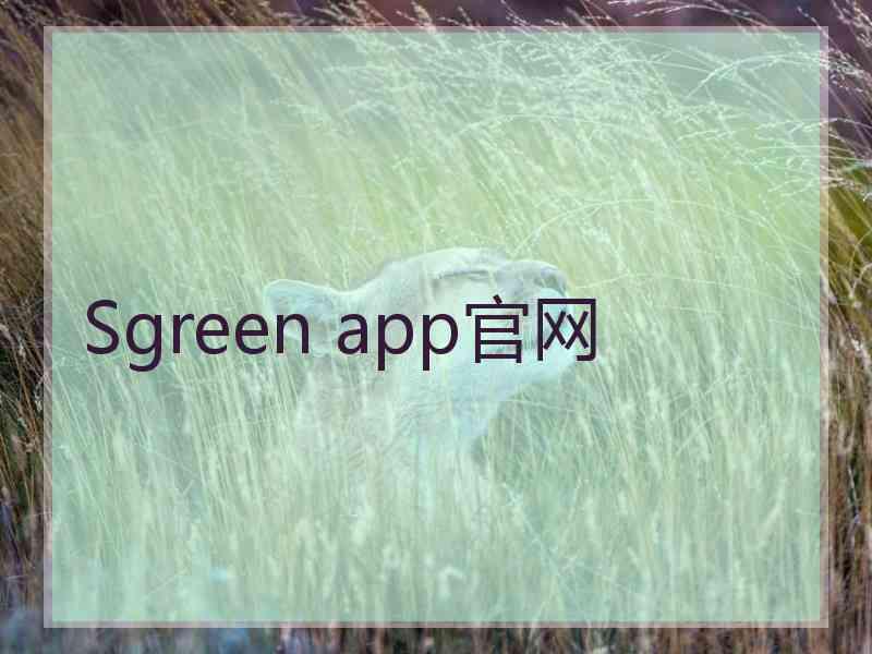 Sgreen app官网