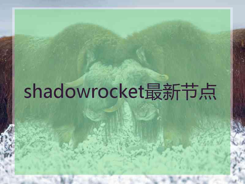 shadowrocket最新节点