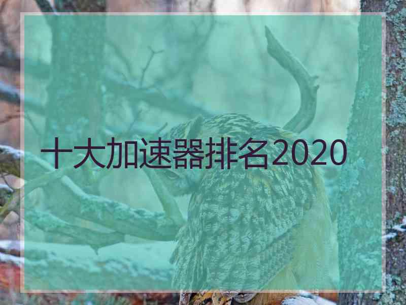 十大加速器排名2020