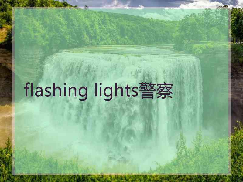 flashing lights警察