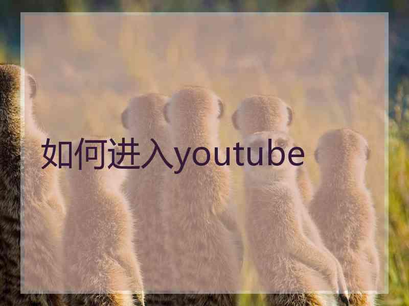 如何进入youtube