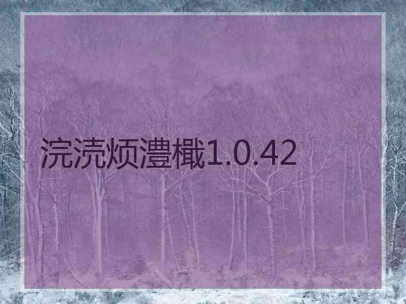 浣涜烦澧檝1.0.42