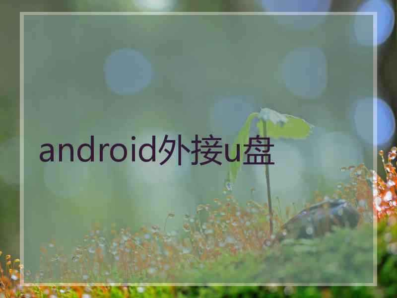 android外接u盘