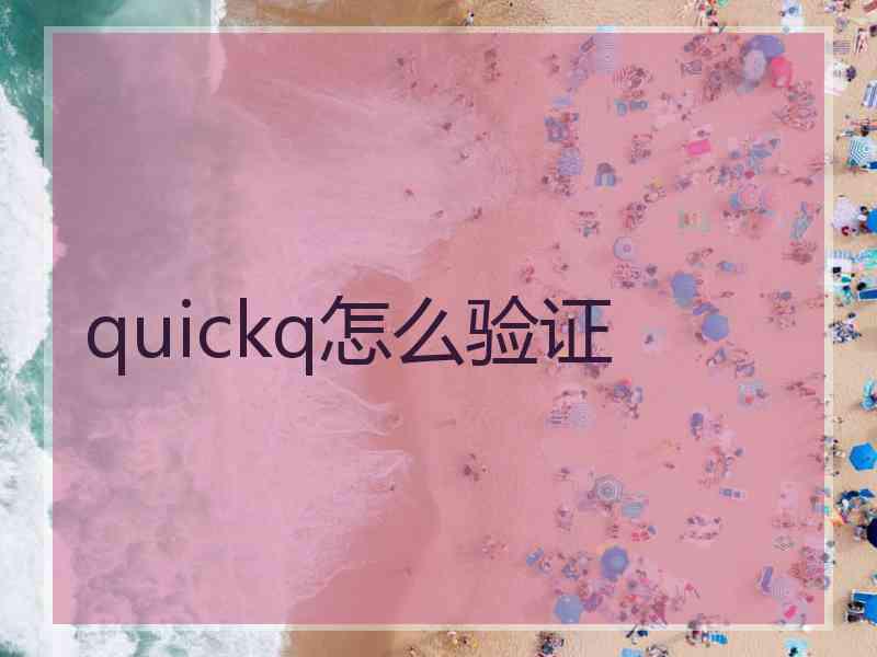 quickq怎么验证