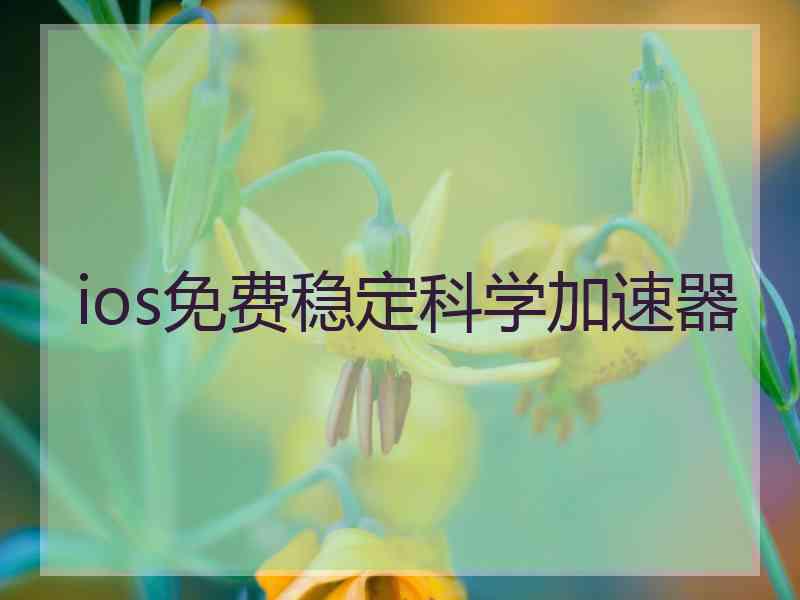 ios免费稳定科学加速器