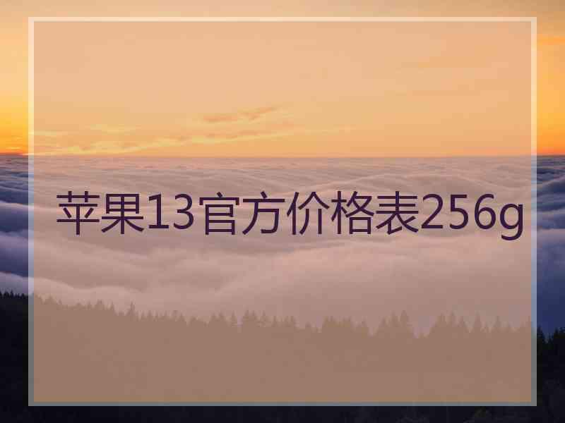 苹果13官方价格表256g