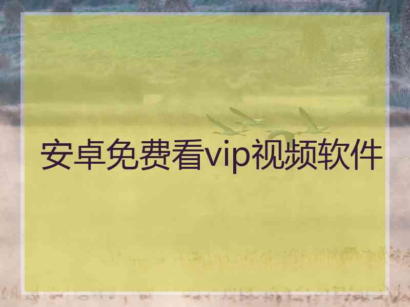 安卓免费看vip视频软件