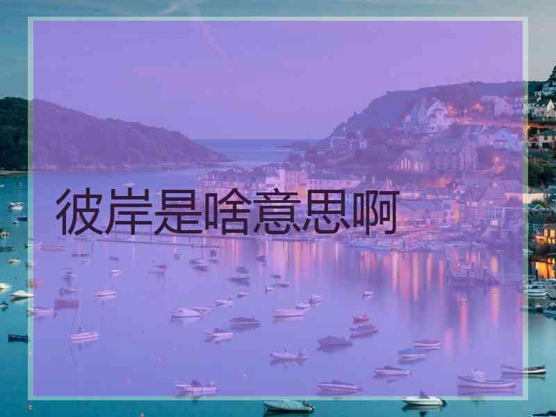 彼岸是啥意思啊