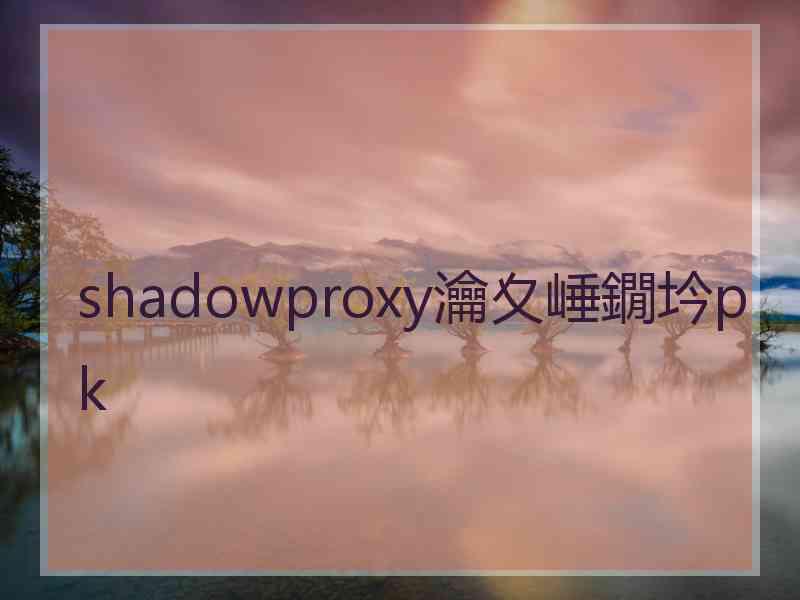 shadowproxy瀹夊崜鐗坅pk