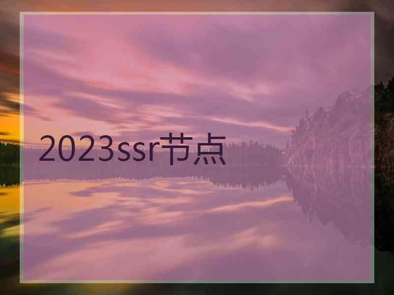 2023ssr节点