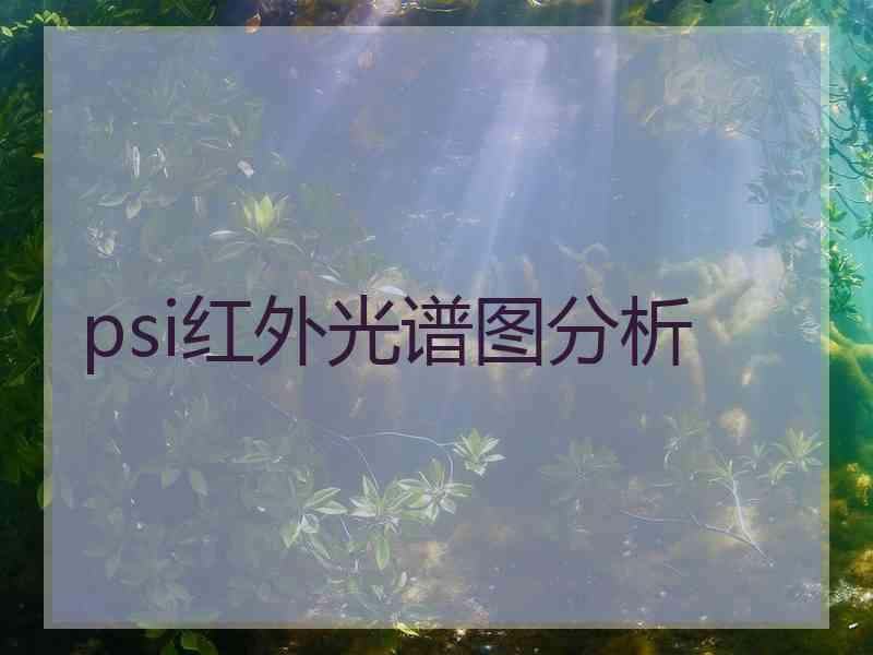 psi红外光谱图分析