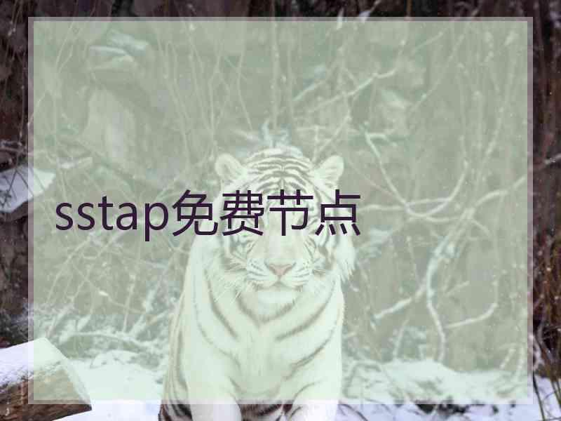 sstap免费节点