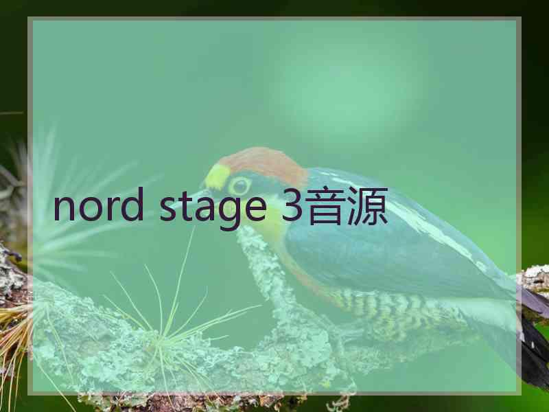 nord stage 3音源