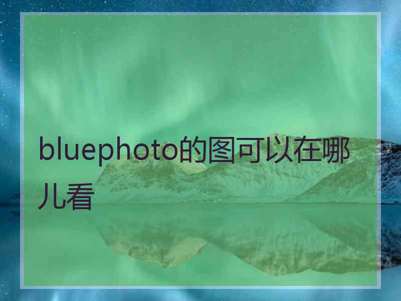 bluephoto的图可以在哪儿看