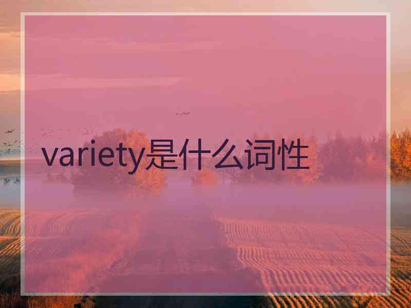 variety是什么词性