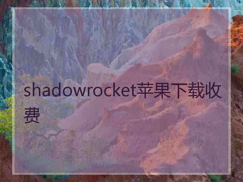 shadowrocket苹果下载收费