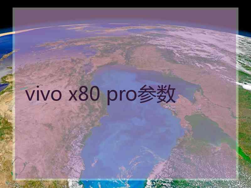 vivo x80 pro参数