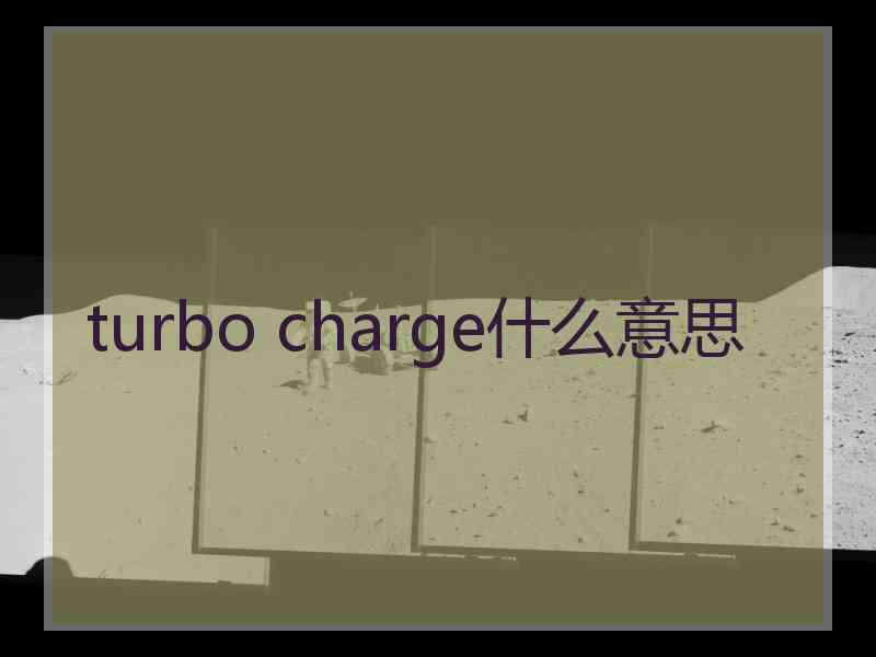 turbo charge什么意思