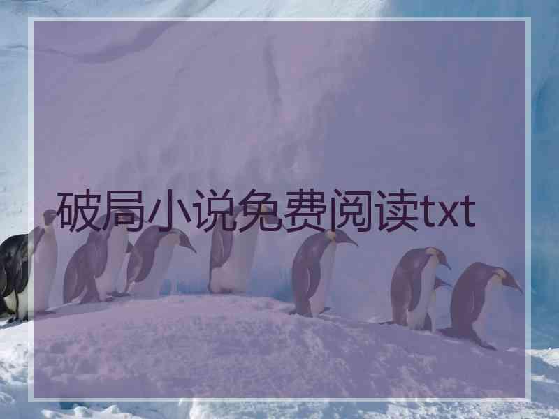 破局小说免费阅读txt