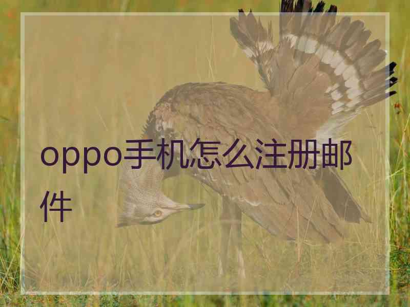 oppo手机怎么注册邮件