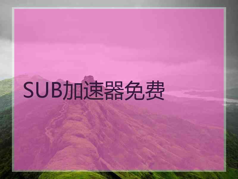 SUB加速器免费