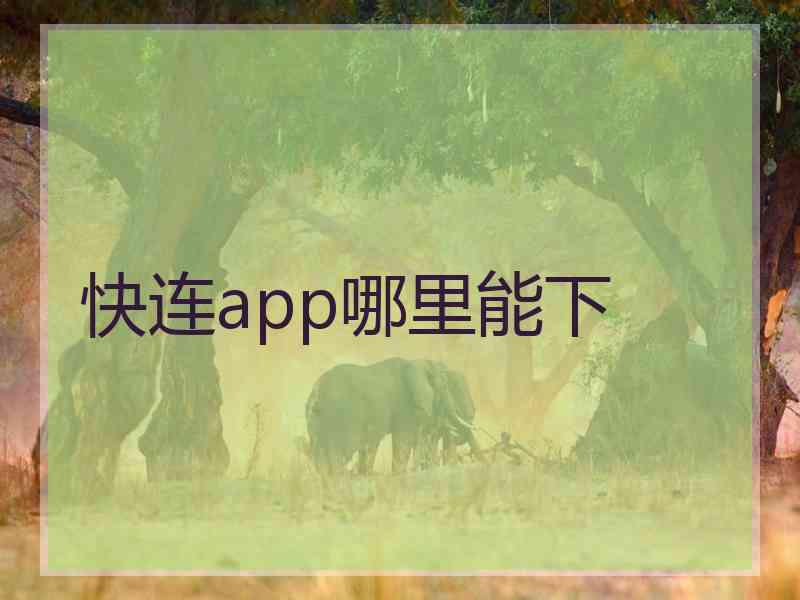 快连app哪里能下