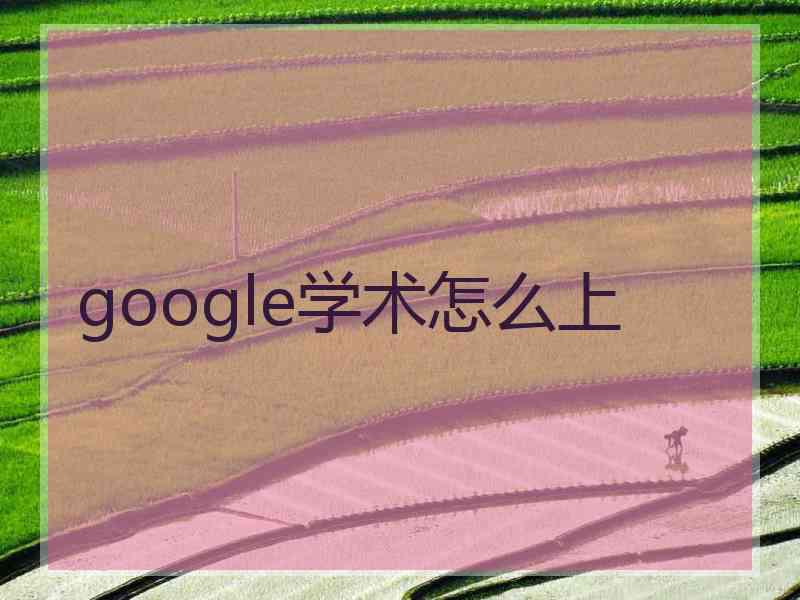 google学术怎么上