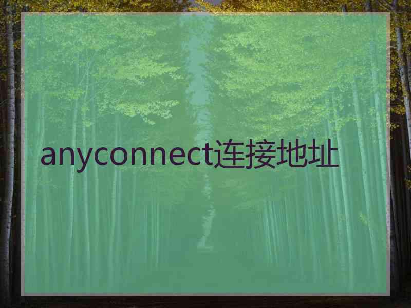 anyconnect连接地址