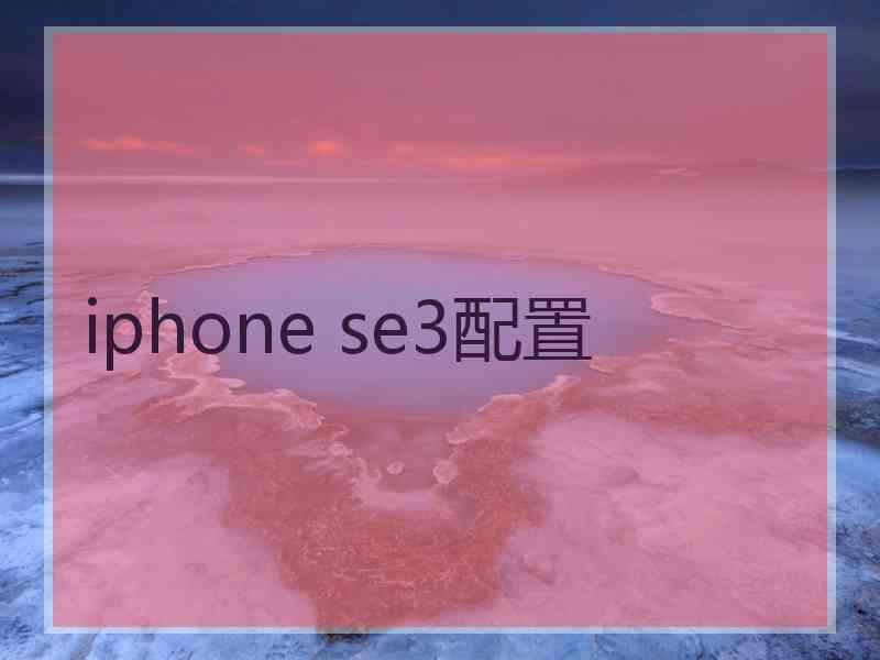 iphone se3配置