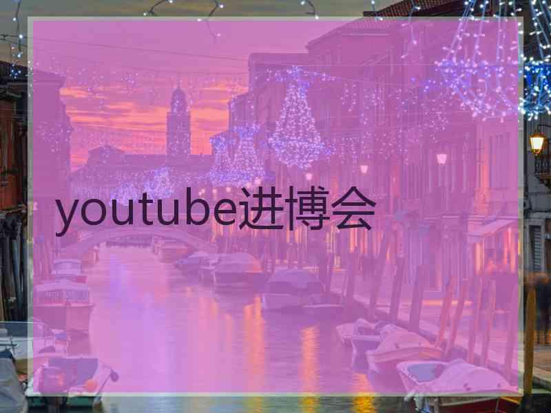 youtube进博会