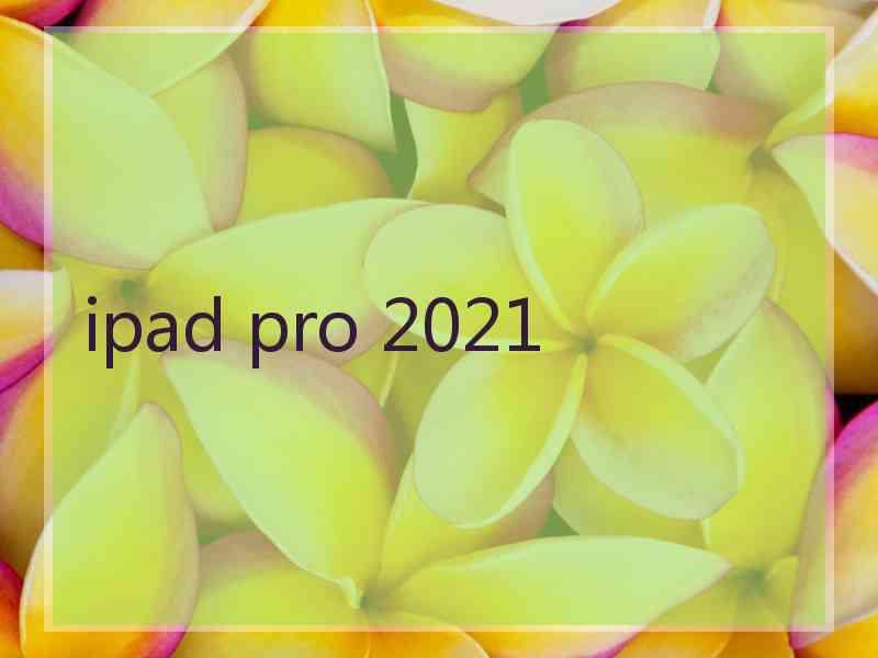 ipad pro 2021