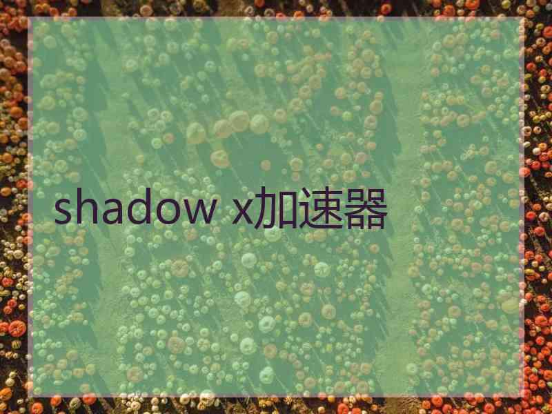 shadow x加速器