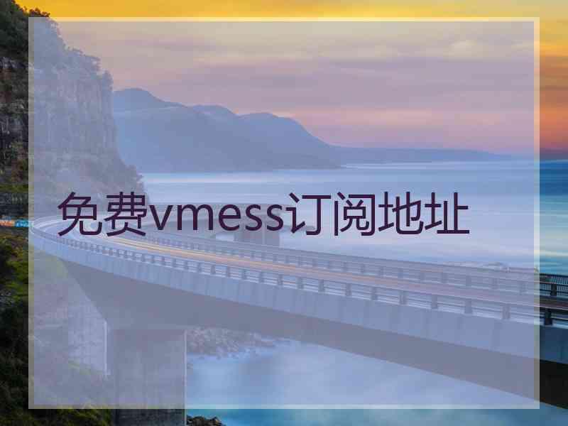 免费vmess订阅地址