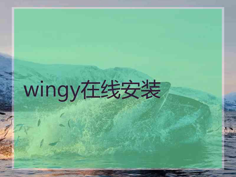 wingy在线安装