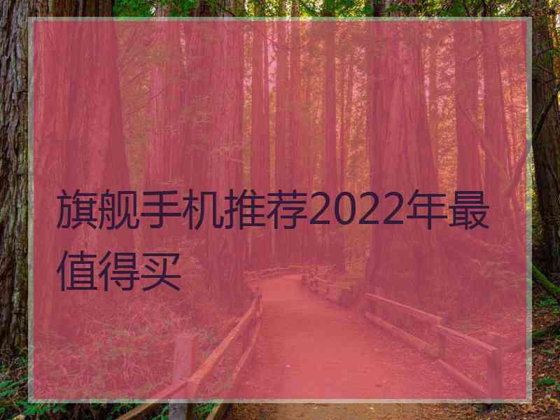 旗舰手机推荐2022年最值得买