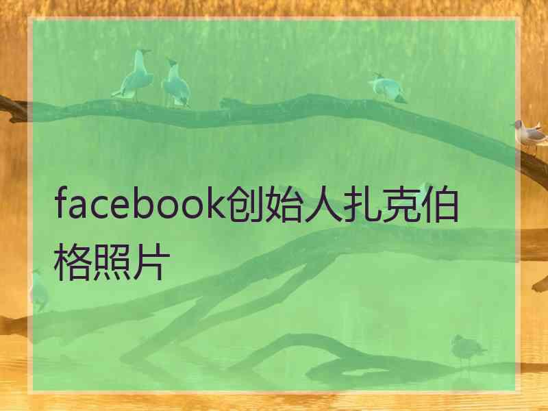 facebook创始人扎克伯格照片