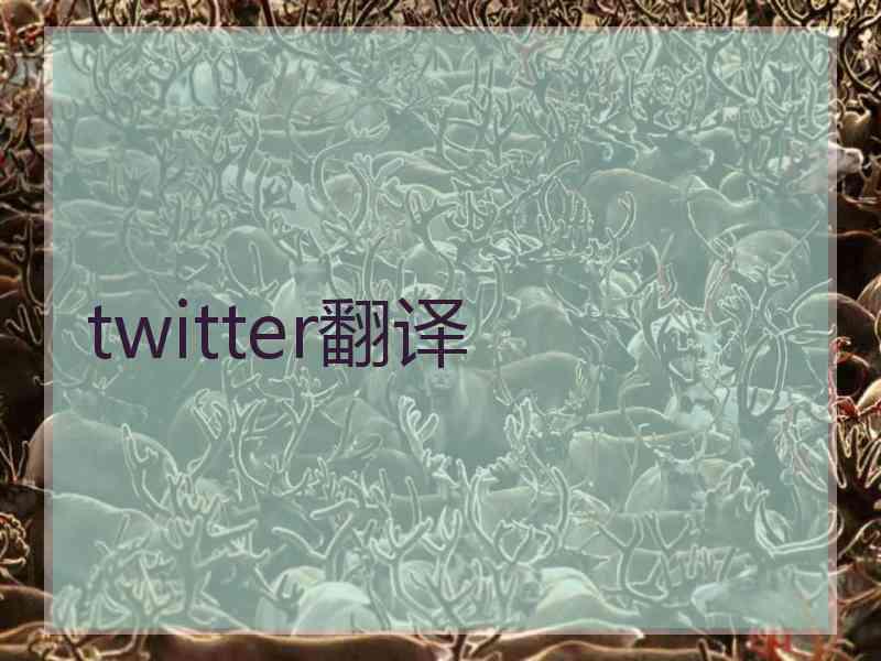 twitter翻译