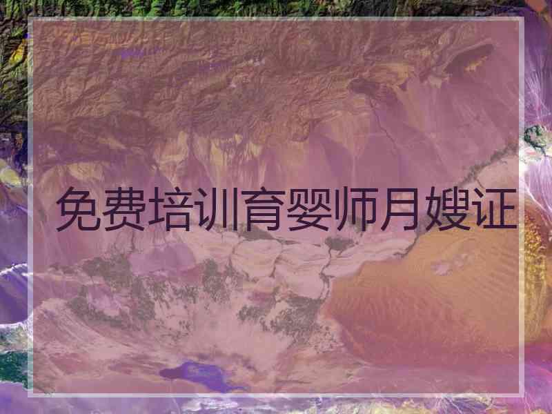 免费培训育婴师月嫂证