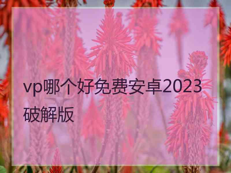 vp哪个好免费安卓2023破解版