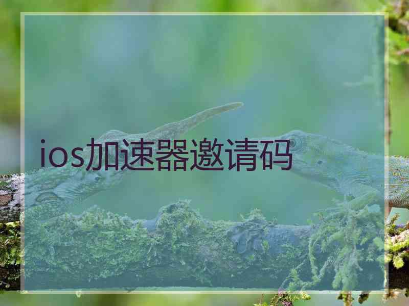 ios加速器邀请码