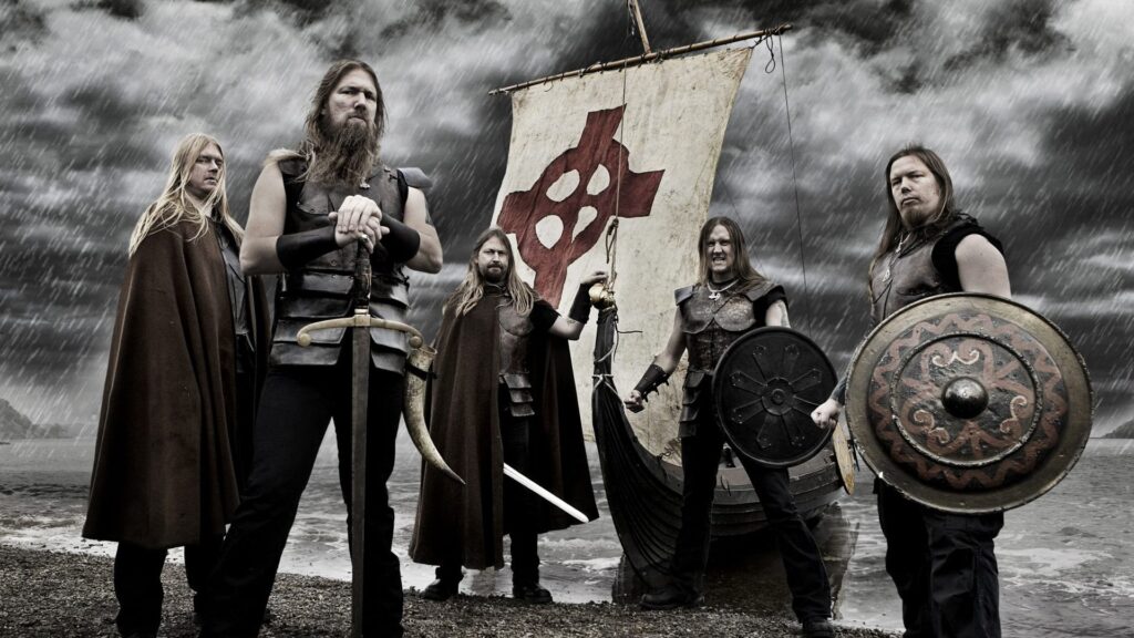 Amon Amarth The Allfather Awakens album cover dengan nuansa Viking metal