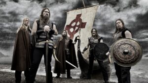 Amon Amarth The Allfather Awakens album cover dengan nuansa Viking metal